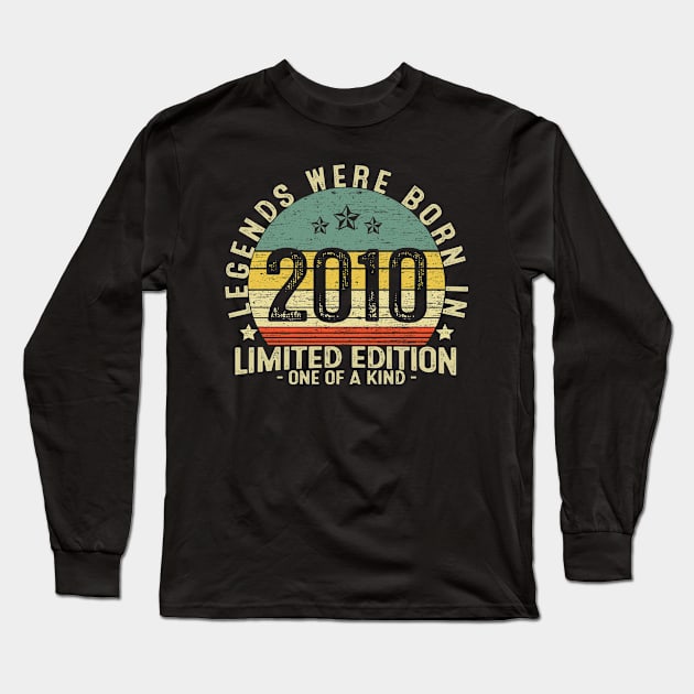 11 Years Old Birthday Legends Were Born In 2010 Long Sleeve T-Shirt by heart teeshirt